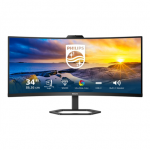 Philips | Monitor with Windows Hello Webcam | 34E1C5600HE/00 | 34 " | VA | 21:9 | 100 Hz | 4 ms | 3440 x 1440 pixels | 300 cd/m&sup2; | HDMI ports quantity 1 | Black | Warranty 36 month(s)|34E1C5600HE/00