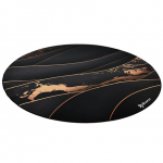 Arozzi Zona Round Floor Pad | Black/Gold|AZ-ZONA-PAD-BKGD