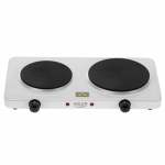 Adler Hot Plate | AD 6520 | Number of burners/cooking zones 2 | White | Electric|AD 6520