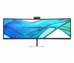 HP 549pm Series 5 Pro DQHD Curved Conferencing Monitor - 49" 5120 x 1440 DQHD 400-nit 165Hz AG, VA, USB-C(140W/15W)/HDMI/DisplayPort/Audio Jack, 3x USB-A, speakers, webcam, RJ-45 LAN, height adjust/tilt/swivel, 3 years|B7GV8AA#ABB