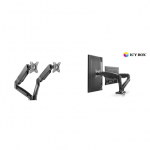 ICY BOX IB-MS304-T, Monitor stand with desk mounted base, for two screens, size up to 27'' | Raidsonic|IB-MS304-T