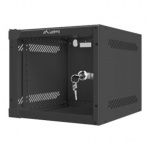 Lanberg | Rack cabinet 10" wall-mount 4U/280x310 (flat pack) with glass door | WF10-2304-10B | Black|WF10-2304-10B