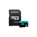 ADATA | Premier Pro UHS-I U3 V30S | 64 GB | MicroSDXC | Flash memory class 10 | Adapter|AUSDX64GUI3V30SA2-RA1