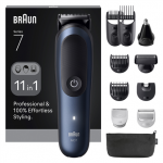Braun 11in1 Grooming Kit | All-in-One Series 7 AIO7540 | Cordless | Number of length steps 14 | Black/Blue|AIO7540