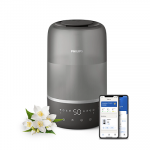 Philips | Humidifier | HU1510/03 Series 1000 | 19.6 W | Water tank capacity 3 L | Suitable for rooms up to 41 m&sup2; | Ultrasonic | Humidification capacity 275 ml/hr | Grey/Silver|HU1510/03