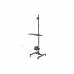 Digitus | Mobile workstation with individual height adjustment | DA-90374 | Monitor Mount, PC Holder | 17-32 " | Black|DA-90374