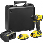 Stanley | 18V V20 Brushless 3-Speed Impact Driver - 2.0Ah Kit | SFMCF820D2K-QW | 18 V | 2.0 Ah | Lithium Ion|SFMCF820D2K-QW