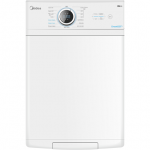Midea | Washing Machine | MF100T60B/W-HR | Energy efficiency class A | Top loading | Washing capacity 6 kg | 1200 RPM | Depth 61 cm | Width 40 cm | Display | LED | Steam function | White|MF100T60B/W-HR