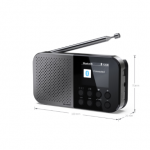 Sharp OSAKA Pocket/Handheld Portable Digital Radio | DR-P520(GY) | Bluetooth|DR-P520(GY)