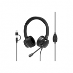 PORT CONNECT | USB Comfortable Stereo Office Microphone Headset | Built-in microphone | Wired | Black|901605