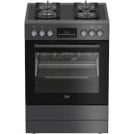 BEKO Cooker | FBM62330GADSN | Hob type Gas | Oven type Electric | Grey | Width 60 cm | Grilling | LED | Depth 60 cm | 72 L|FBM62330GADSN