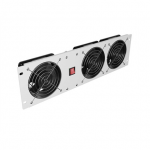 Lanberg Vertical Ventilation Panel 19" 3U for Rack three Fans 230V | AK-1506-S | Grey|AK-1506-S