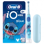 Oral-B Electric Toothbrush with Travel Case, 6Y+ | iO Kids Disney Stitch | Rechargeable | For kids | Number of brush heads included 1 | Number of teeth brushing modes 3|iO Stitch