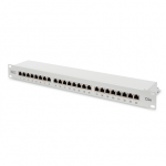 Digitus | Patch Panel | DN-91524S | Category: CAT 5e; Ports: 24 x RJ45; Retention strength: 7.7 kg; Insertion force: 30N max | 48.2 x 4.4 x 10.9 cm | White|DN-91524S