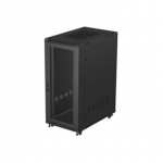 Lanberg Rack cabinet 19" free-standing 27U/600x1000 (flat pack) with mesh door | FF01-6027-23B | IP20 | Black, RAL 9004|FF01-6027-23B