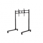 Next Level Racing Floor stand | Round Tube Freestanding Single Monitor Stand | Up to 65 " | Height adjustment, Tilt | Maximum weight (capacity) 50 kg | Black|NLR-R010