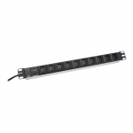 Digitus | Aluminum outlet strip, IEC C14 plug | DN-95404 | Sockets quantity 10|DN-95404