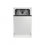 BEKO Dishwasher | BDIS38040Q | Built-in | Width 45 cm | Number of place settings 10 | Number of programs 8 | Energy efficiency class C | Display | White|BDIS38040Q