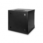 Digitus | Wall Mounting Cabinet | DN-10-06U-B | IP protection class: IP20; Front door: Glass door, single opening; Cabinet type: Wall mounting cabinet; Depth: 300 mm; Load capacity: 30 kg | Black|DN-10-06U-B