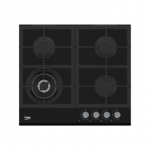 BEKO Hob | HILW64235S | Gas | Number of burners/cooking zones 4 | Rotary knobs | Black|HILW64235S