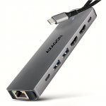 AXAGON USB-C 5Gbps DUAL 4K DISPLAY 7in1 Hub | HMC-7HX2|HMC-7HX2