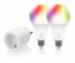 Rinkinys DELTACO Smart Home, i&scaron;manusis ki&scaron;tukas ir 2x RGB LED lemputės / SH-KIT01|SH-KIT01