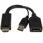 Cablexpert | Active 4K HDMI to DisplayPort Adapter | A-HDMIM-DPF-01 | Black | DisplayPort Female | HDMI Male (Type A) | 0.1 m|A-HDMIM-DPF-01