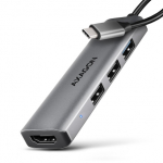 AXAGON USB-C 5Gbps STARTER 4in1 Hub | HMC-H3A|HMC-H3A