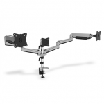 Digitus Desk Mount | Triple Monitor Gas Spring Mount DA-90363 | Adjustable Height, Tilt, Swivel | 15-27 " | Maximum weight (capacity) 3x6 kg | Silver|DA-90363