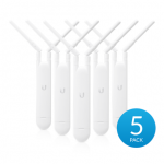 Ubiquiti 5-PACK of UAP-AC-M-EU Networking Interface - (1) 10/100/1000 Ethernet Port/ Power Method 24V Passive PoE (Pairs 4, 5+; 7, 8 Return);802.3af Alternative A (Pairs 1, 2+; 3, 6 Return)(Supported Voltage Range: 44 to 57VDC)/ Wi-Fi Standards 802.1 ...