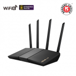 Wireless AX3000 Dual Band WiFi 6 | RT-AX57 | 802.11ax | 2402+574 Mbit/s | 10/100/1000 Mbit/s | Ethernet LAN (RJ-45) ports 4 | Mesh Support Yes | MU-MiMO Yes | No mobile broadband | Antenna type External|90IG06Z0-MO3C00