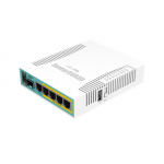 Mikrotik Wired Ethernet Router RB960PGS, hEX PoE, CPU 800MHz, 128MB RAM, 16MB, 1xSFP, 5xGigabit LAN, 1xUSB, Power Output On ports 2-5, Ourput: 1A max per port; 2A max total, RouterOS L4 | hEX PoE Router | RB960PGS | No Wi-Fi | 10/100/1000 Mbit/s | Et ...
