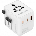 CANYON Travel Adapter OnTour 20 EU/UK/US/AUS 20W  White|CNS-TA20W1005W