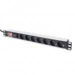 Digitus | 1U Aluminum PDU, rackmountable, 7x safety outlet 16A Plug, 250VAC 50/60Hz, switch, surge protection | DN-95407|DN-95407