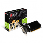 MSI | GT 710 2GD3H LP | NVIDIA | 2 GB | GeForce GT 710 | DDR3 | DVI-D ports quantity 1 | HDMI ports quantity 1 | PCI Express 2.0 x16 (uses x8) | Memory clock speed 1600 MHz | Processor frequency 954 MHz | VGA (D-Sub) ports quantity 1|GT 710 2GD3H LP