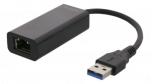 &Scaron;akotuvas DELTACO 1xRJ45, 1xUSB 3.0, juodas / USB3-GIGA5|USB3-GIGA5