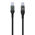 Fixed | Cable USB-C/USB-C with display, PD support, 1.2m, USB 2.0, 100W | FIXDD-CC12-BK|FIXDD-CC12-BK