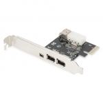 Digitus | IEEE 1394a Interface Card, PCI express, 4 Port 1x ext. 1394mini, 2x ext./1x int. 1394a Ports | DS-30201-5|DS-30201-5