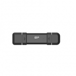 Silicon Power Portable External SSD | DS72 | 500 GB | USB Type-A/USB Type-C 3.2 Gen 2 | Black|SP500GBUC3S72VPK