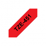 BROTHER TZ451 24 BLACK ON RED|TZE451