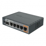 Mikrotik Wired Ethernet Router RB760iGS, hEX S, Dual Core 880MHz CPU, 256MB RAM, 16 MB (MicroSD), 5xGigabit LAN, 1xSFP, USB, IPsec hardware encryption support and The Dude server package, PCB temperature and Voltage Monitor, Beeper, RouterOS L4 | Ent ...