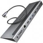 AXAGON USB-C 5Gbps TRIPLE 4K DISPLAY 11in1 Hub | HMC-4KX3|HMC-4KX3