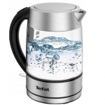 TEFAL | Kettle | KI772D | Electric | 2400 W | 1.7 L | Glass | 360&deg; rotational base | Black/Stainless Steel|KI772D