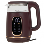 Adler Kettle with LED Display | AD 1305 | Electric | 2200 W | 1.7 L | Plastic | 360&deg; rotational base | Burgundy|AD 1305bu