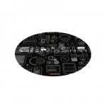 Genesis Protective Floor Mat Tellur 300 Round Gear Polyester | Floor Mat | Multicolor|NDG-2083
