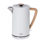 Adler | Kettle | AD 1347w | Electric | 2200 W | 1.5 L | Stainless steel | 360&deg; rotational base | White|AD 1347 white