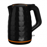 Adler | Kettle | AD 1277 | Standard | 2200 W | 1.7 L | Plastic | 360&deg; rotational base | Black|AD 1277 Black