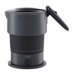 Adler Silicon Travel Kettle | AD 1377 | Travel Kettle | 600 W | 0.6 L | Silicon | Grey|AD 1377g