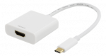 Adapteris DELTACO USB-C į HDMI, 4096x2160 30Hz, baltas / USBC-HDMI7|USBC-HDMI7