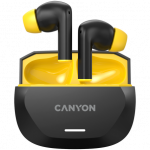 CANYON headset HEXAGON 7 TWS ANC+ENC Wireless Charge Black Yellow|CNS-TWS7BY